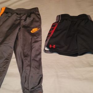 3t Nike pants and 3t underarmour shorts